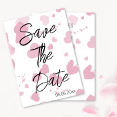 Hübsche rosa Liebe Save the Date Karte