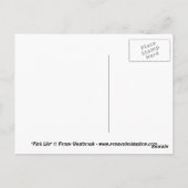 Hübsche Rosa Liege Blume Postkarte (Rückseite)
