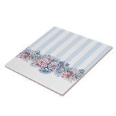 Hübsche rosa, Lila und blaue Blumen und Streifen Fliese (Seite)