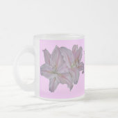 hübsche Rosa Lilie Blume Blumendesign für Mum Mattglastasse (Links)