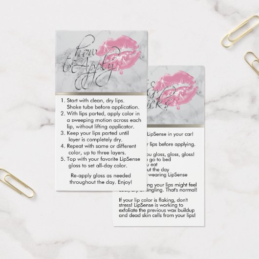 Hübsche Rosa Lippen auf Marmor - Anbringen und Tip (Büro)