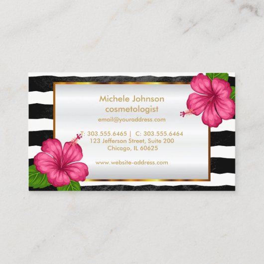 Hübsche rosa Lippenstift-Geschäfts-Empfehlung Empfehlungskarte (Rückseite)