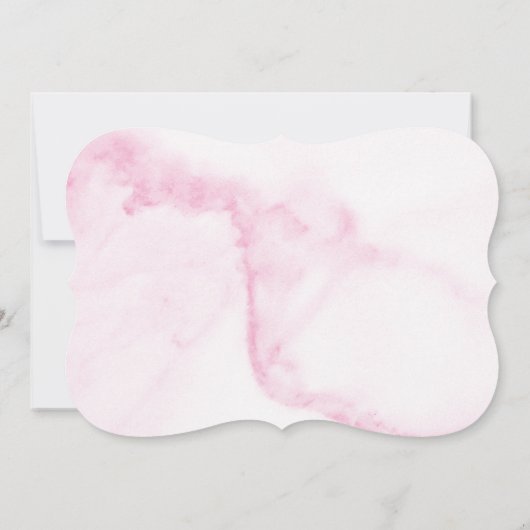 Hübsche Rosa Marmor Kinderdusche Einladung (Rückseite)