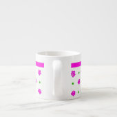 Hübsche Rosa Mini-Print Floral Espresso Tasse (Rückseite)