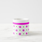 Hübsche Rosa Mini-Print Floral Espresso Tasse (Vorderseite)