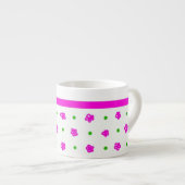 Hübsche Rosa Mini-Print Floral Espresso Tasse (Vorderseite Rechts)