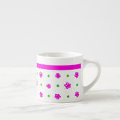 Hübsche Rosa Mini-Print Floral Espresso Tasse (Rechts)