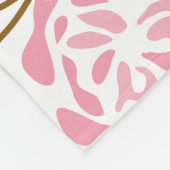 Hübsche rosa mit BlumenBlumen und DIY Text Fleecedecke (Ecke)