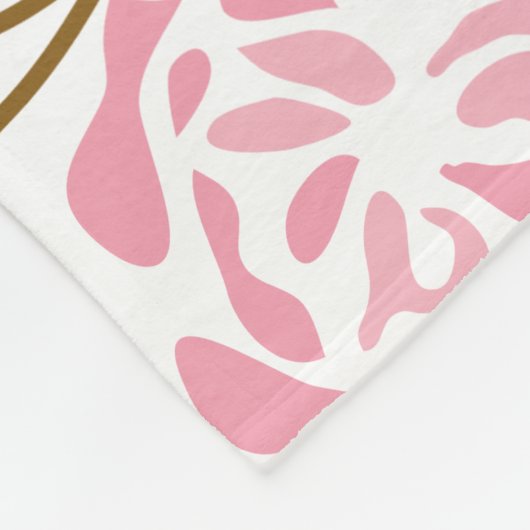 Hübsche rosa mit BlumenBlumen und DIY Text Fleecedecke (Ecke)