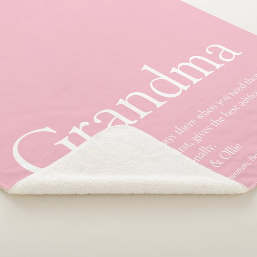 Hübsche Rosa Modern Fun Oma Definition Sherpadecke (3/4)