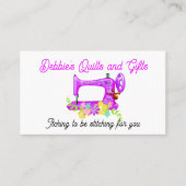 Hübsche rosa Nähmaschine Visitenkarte (Vorderseite)