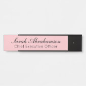 Hübsche Rosa Namensplatte - Zeichen der Bürokanzle Türschild (Vorderseite )