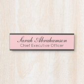 Hübsche Rosa Namensplatte - Zeichen der Bürokanzle Türschild (Vorderseite )