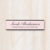 Hübsche Rosa Namensplatte - Zeichen der Bürokanzle Türschild (Vorderseite )