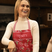 Hübsche rosa Nelken Personalisiert Schürze