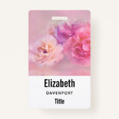 Hübsche rosa Nelken Stilvolle Fotografie Ausweis (Vorderseite)