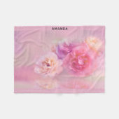 Hübsche rosa Nelken Stilvolle Fotografie Fleecedecke (Vorderseite (Horizontal))