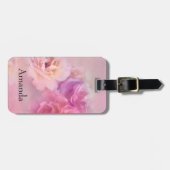 Hübsche rosa Nelken Stilvolle Fotografie Gepäckanhänger (Vorderseite horizontal)