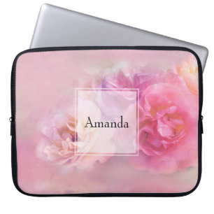 Hübsche rosa Nelken Stilvolle Fotografie Laptopschutzhülle