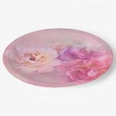 Hübsche rosa Nelken Stilvolle Fotografie Pappteller (Schrägansicht)