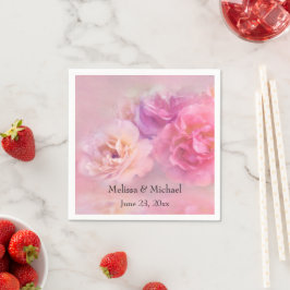 Hübsche rosa Nelken Stilvolle Fotografie Serviette