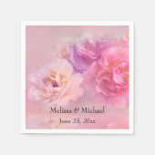 Hübsche rosa Nelken Stilvolle Fotografie Serviette (Vorderseite)