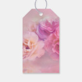 Hübsche Rosa Nelken Stilvolle Hochzeit Geschenkanhänger (Rückseite)