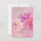 Hübsche Rosa Nelken Stilvolle Hochzeit RSVP Karte (Rückseite)