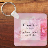 Hübsche Rosa Nelken Stilvolle Hochzeit Schlüsselanhänger (Vorderseite)