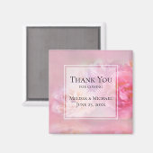 Hübsche rosa Nelken Stilvolles Foto Vielen Dank Magnet (Vorderseite/Rückseite)