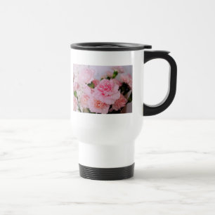hübsche rosa Nelkenblumen Reisebecher