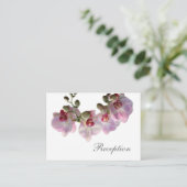 hübsche rosa orchid Blume rosa Hochzeitsempfang Begleitkarte (Stehend Vorderseite)