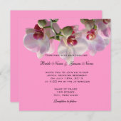 Hübsche Rosa Orchideen Blume Einladungen Hochzeit (Vorne/Hinten)