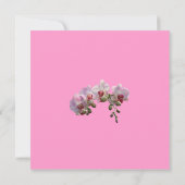 Hübsche Rosa Orchideen Blume Einladungen Hochzeit (Rückseite)