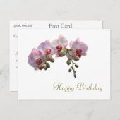 hübsche Rosa-Orchideen-Blume zum Geburtstag Postkarte (Vorne/Hinten)
