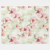 Hübsche Rosa Orchideen Fleecedecke (Vorderseite (Horizontal))