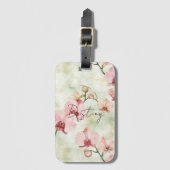 Hübsche Rosa Orchideen Gepäckanhänger (Vorderseite Vertikal)