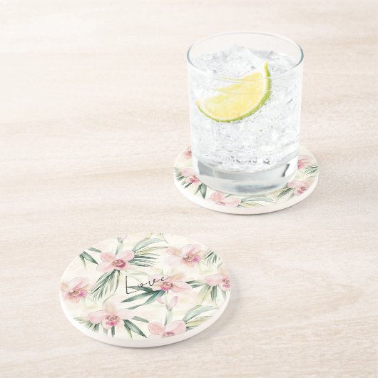 Hübsche Rosa Orchideen Getränkeuntersetzer (Seite)