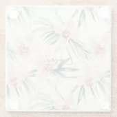 Hübsche Rosa Orchideen Glasuntersetzer (Rückseite)