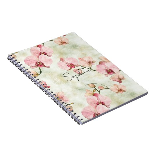 Hübsche Rosa Orchideen Notizblock (Rechte Seite)