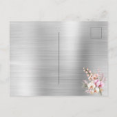 Hübsche rosa Orchideen Postkarte (Rückseite)