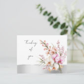 Hübsche rosa Orchideen Postkarte (Stehend Vorderseite)