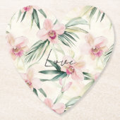 Hübsche Rosa Orchideen Untersetzer (Vorderseite)