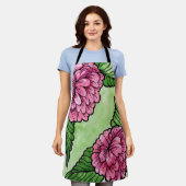 Hübsche rosa Peonies Schürze (Getragen)