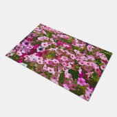 Hübsche Rosa Petunien Fußmatte (Schrägansicht)
