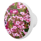 Hübsche Rosa Petunien Keramikknauf (Rechts)