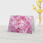 Hübsche rosa Pfingstrosen-Anmerkungs-Karte Karte (Gelbe Blume)