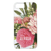 Hübsche rosa Pfingstrosen-Blumenblumenstrauß mit Case-Mate iPhone Hülle (Rückseite)