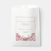 Hübsche rosa Pfingstrosen Trauer-Samenpackung Geschenktütchen (Vorderseite)