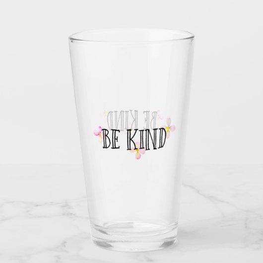 Hübsche, rosa Pfirsichfarben Blume Glas (Vorderseite)